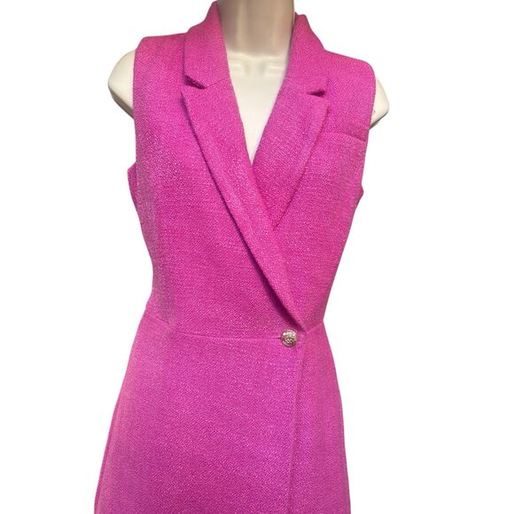 Hot Pink Sleeveless Blazer Vest & Skort Set – Central Park West New York – XS - Picture 1 of 15